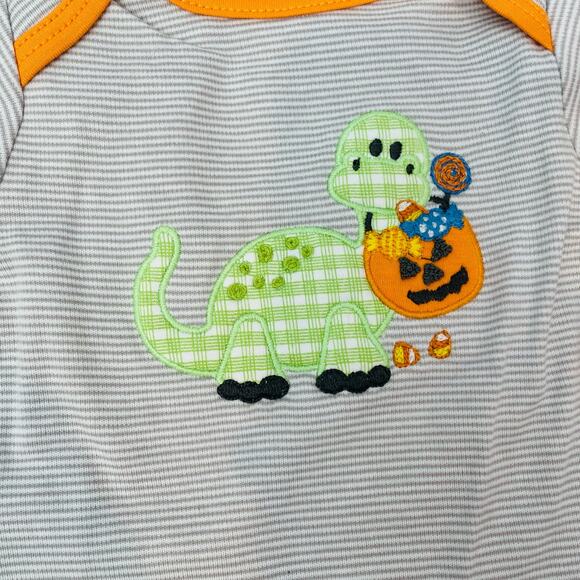 NWT Magnolia Baby Preemie Spooky Saurus Footie - Picture 2 of 6